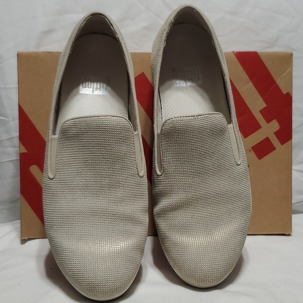 Fitflop cream houndstooth print superskate iob
